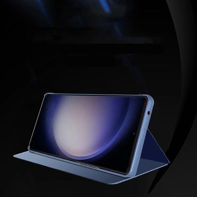 2. Hard flip case for Samsung Galaxy S23 FE Clear View Case - black