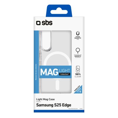 2. SBS Light Mag Case for Samsung Galaxy S25 Edge - Transparent