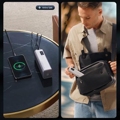 6. Powerbank Cuktech CUKP200XGLGR 100W 20000mAh 2 x USB-C 1 x USB-A - gray
