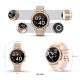 12. VELTORI VT310-1 Women's Smartwatch Gold Bracelet + Pink Silicone Strap