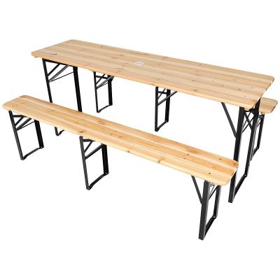 11. PICNIC BAR SET WOODEN TABLE AND 2 BENCHES