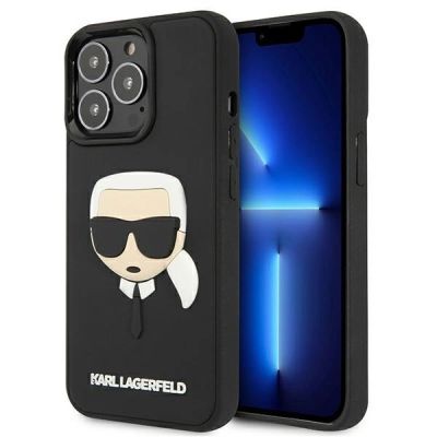Karl Lagerfeld 3D Rubber Karl's Head Case for iPhone 13 Pro / iPhone 13 - Black