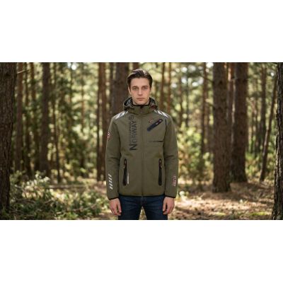 9. Geographical Norway Royaute DB 068 M WY1997H/GN-Kaki / Black Softshell Jacket