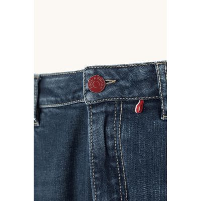3. Paul&Shark Red Rivet five-pocket men's jeans in mid-navy denim (15314100-J02)