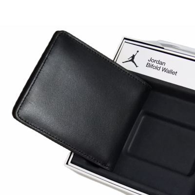 3. Air Jordan Jumpman Ingot Bifold Black Leather Wallet - MA0819-023