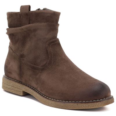 Women's brown suede ankle boots Jezzi ASA296-4