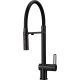 Kitchen faucet with connection to a water filter and a flexible spout