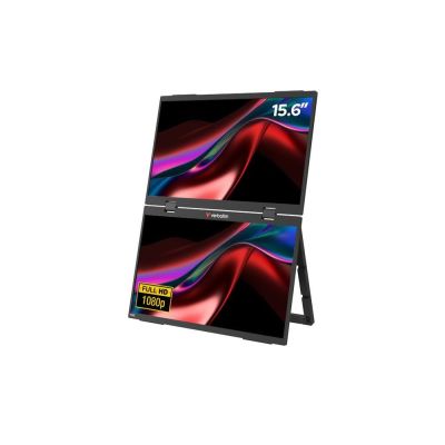 Verbatim Portable 15.6" FHD Dual Monitor Essentials Portable Monitor Black 39.6 cm (15.6") LCD 1920 x 1080 px