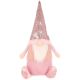 3. DECORATIVE gnome with sequins 50cm pink
