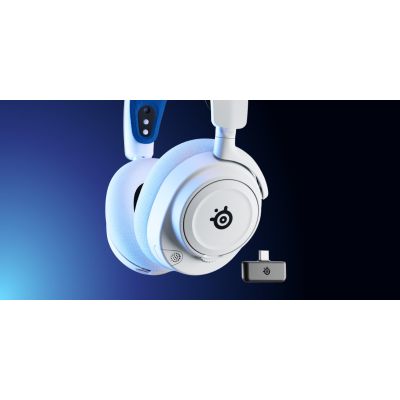 4. SteelSeries Arctis Nova 7P White Headphones