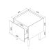 4. Bedside table 2 pcs FELLINI 40x41x60 cashmere + oiled oak top