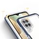 4. Clear 3in1 Case for Samsung Galaxy A22 4G Frame Gel Cover Blue