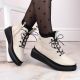 9. Filippo W PAW482 beige insulated leather platform ankle boots