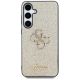 3. Guess Fixed Glitter Big 4G Metal Logo case for Samsung Galaxy S25 gold