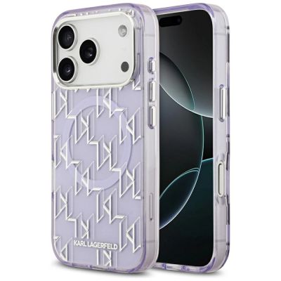 Karl Lagerfeld IML KL Monogram MagSafe Case for iPhone 17 Pro Max - Purple