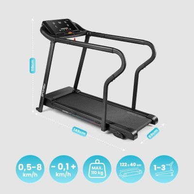 21. Spokey MOVI electric treadmill with handrails