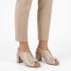 14. Women's beige Jezzi RMR25112-3 block heel sandals with bow