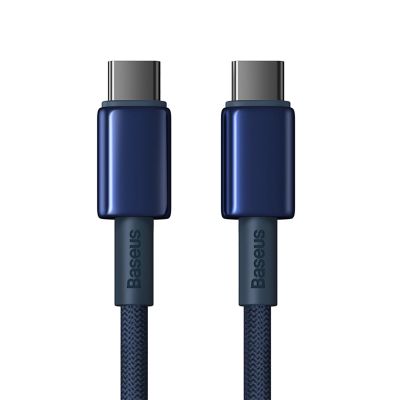 2. Baseus Tungsten Gold USB-C / USB-C 100W Cable 1m - Navy Blue