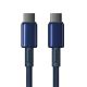 2. Baseus Tungsten Gold USB-C / USB-C 100W Cable 1m - Navy Blue