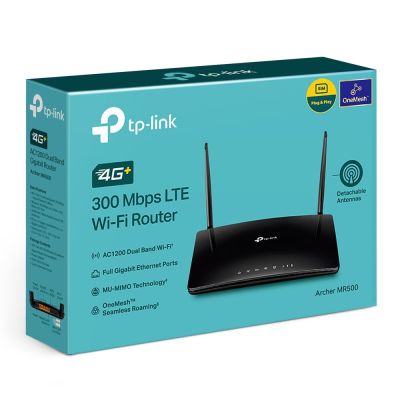 6. TP-Link Archer MR500 Wireless Router Gigabit Ethernet Dual-band (2.4 GHz/5 GHz) 4G Black
