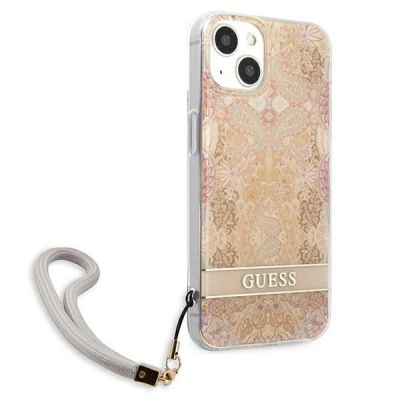 4. Guess GUHCP13SHFLSD iPhone 13 mini 5.4" gold/gold hardcase Flower Strap
