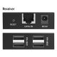 2. Extension cable (extender) via twisted pair cat.6 USB 2.0 up to 150m, 4x USB-A up to 480 Mbps, 1x RJ45 (Gigabit Ethernet) - set (receiver/transmitter)
