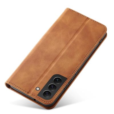 5. Magnet Fancy Case for Samsung Galaxy S23+ flip cover wallet stand brown