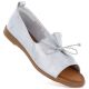 Women's leather open-toe silver shoes Cambell 19388