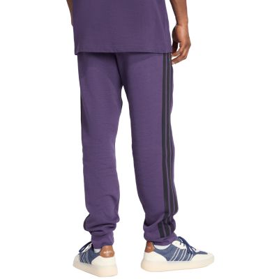 9. Men's adidas Essentials 3-Stripes Fleece Pants Purple JX0750