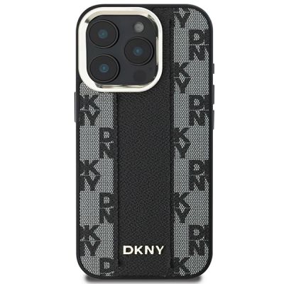 3. DKNY Checkered Pattern Magsafe iPhone 16 Pro Case - Black