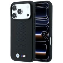 BMW M Blue Perfo Metal Logo MagSafe Case for iPhone 18 Pro Max / 17 Pro Max - Black