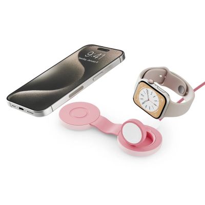 4. Twelve South ButterFly SE - Qi2 wireless charger for two devices, compatible with MagSafe, USB-C cable included (pink)