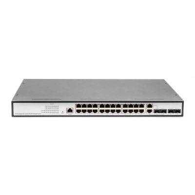 2. Digitus Gigabit Ethernet Layer 2 Switch, 24-port, 2x RJ45/SFP-Combo + 2 x SFP Uplink ports