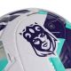 3. Adidas Queens League White, Purple, and Green Football KE8232