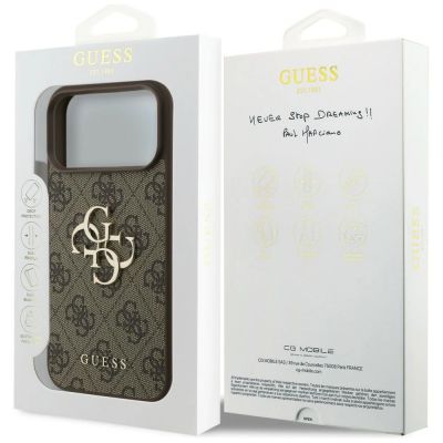 8. Guess 4G Big Logo Case for iPhone 17 Pro Max / 18 Pro Max - Brown