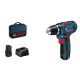 Bosch Akku-Bohrschrauber 12 V Li-Ion 1300 RPM Black, Blue, Red