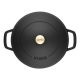 4. STAUB 40511-472-0 Deep Frying Pan with Lid - Black 28 cm