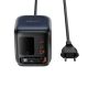2. Acefast Z10 GaN 100W 3xUSB Desktop Charger with Retractable USB-C Cable and TFT Display - Black