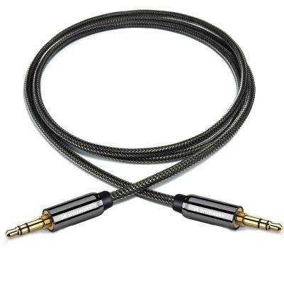 4. Wozinsky universal mini jack cable 2x AUX cable 1.5 m black