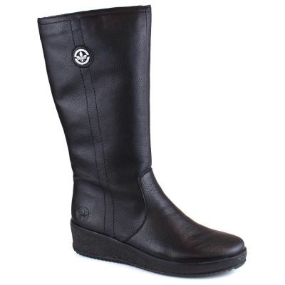 39. Rieker W RKR237B Leather Waterproof Boots Lined with Lambswool