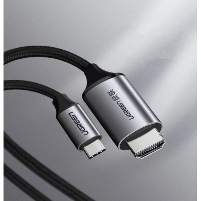 4. Ugreen cable HDMI cable - USB Type C 4K 60 Hz 1.5 m black-gray (MM142 50570)