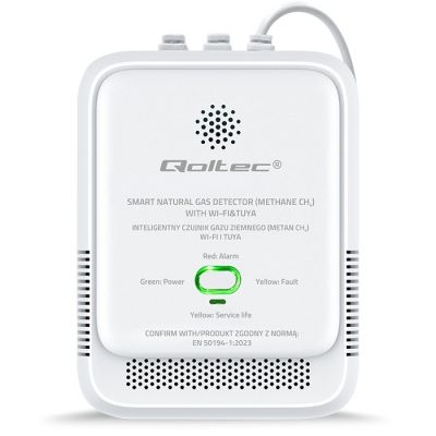 5. QOLTEC NATURAL GAS LEAK SENSOR | CH4 DETECTOR | NG | TUYA | WI-FI | 85DB ALARM | LED