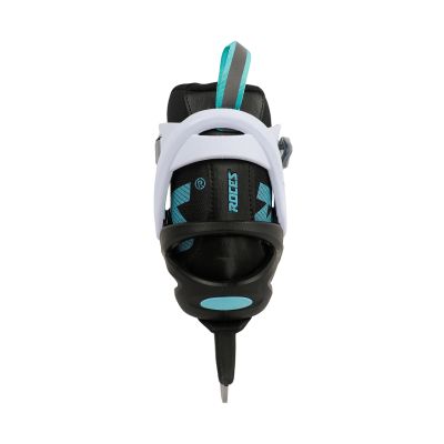 11. Roces ICY 5 women's ice skates black, white, and blue 450737 001