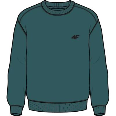 3. Men's round neck sweatshirt without zipper 4F 4FWAW26TSWSM2736-46S