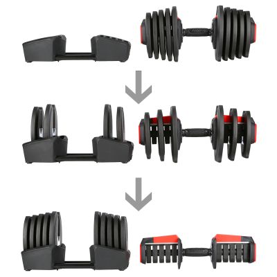 7. HMS SGR40 PRO SET 2in1 adjustable dumbbell set 43.5 kg