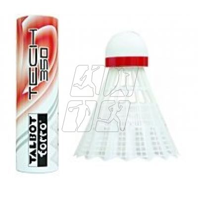 Badminton shuttlecocks TALBOT Torro Tech 350 Medium 6pcs white