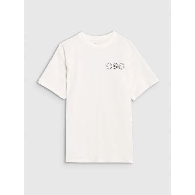 5. Boy's oversize T-shirt with print 4F 4FJRSS25TTSHM2640-11S