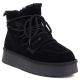 4. Women's leather ankle boots on the platform, suede, black, Big Star UU274314