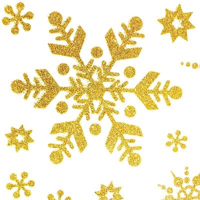 4. GOLD CHRISTMAS WINDOW STICKERS