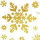 4. GOLD CHRISTMAS WINDOW STICKERS